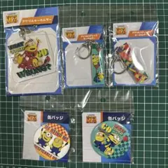ミニオン キーホルダー 缶バッジ 5点 まとめ売り