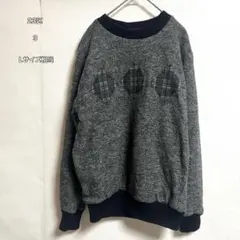 23区 グレー長袖スウェット Lサイズ相当パッチ　カジュアル　ゴルフのサムネイル