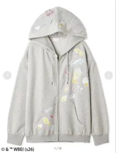 新品未使用】 M パモ＆イッカネズミ｜ポンチロングジップパーカー