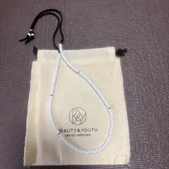 BEAUTY&YOUTH ビーズネックレス ホワイトのサムネイル