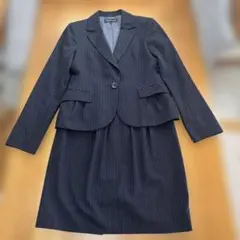 レディース9号ネイビー ストライプ スカートスーツセット