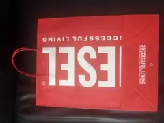 DIESEL ショップ袋 紙袋大 レッド 中身なしのサムネイル