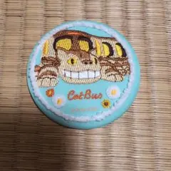 ジブリパークとジブリ展　刺繍缶ミラー　ネコバス