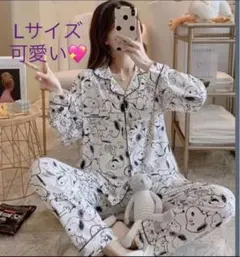 スヌーピーパジャマレディース春秋長袖（L)