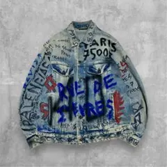BALENCIAGA バレンシアガ グラフィティデニムジャケット 44のサムネイル