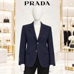 PRADA プラダ メンズジャケット 48R ネイビー テーラード 2B ⑩