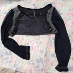 Ozz Croce メッシュ ミニボレロ ネイビー