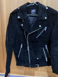 ZARA ダブルライダースジャケット ブラック M