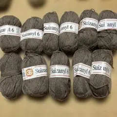 特価【新品未使用】Suizanyl 6 毛糸 モカ ブラウン　50g 10玉＋α