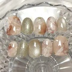 現品　オーダー　ニュアンスネイル　インクネイル　韓国　マグネットネイル　レース