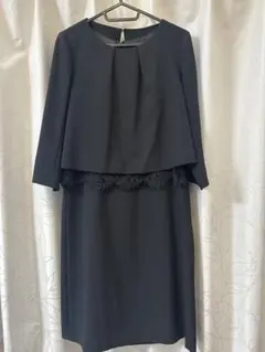 【大幅値下げ】ESPRITMUR ブラック ワンピーススーツ レース装飾付き