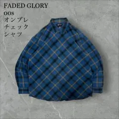 FADED GLORY 00sオンブレチェックシャツフランネルシャツ長袖シャツ