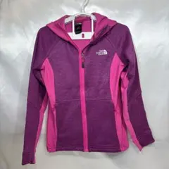 127♪ユーズド★ノースフェイスフリースパーカージャケット伸縮性★ピンクXS