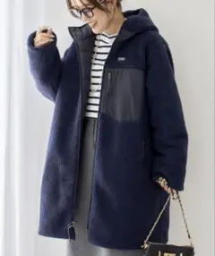 【TAION】別注ボア×ダウンフードコート(リバーシブル) sizeM