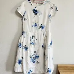 vis 花柄 半袖ミニワンピース Fサイズ