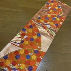 和風テーブルランナー　　101華やかな花柄刺繍