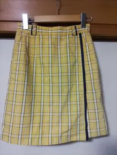 チェック　ミニスカート　両ポケット　サイズ９