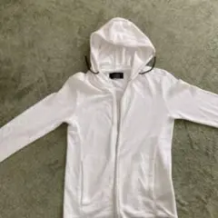 ZARA MAN ホワイト フード付きパーカー M