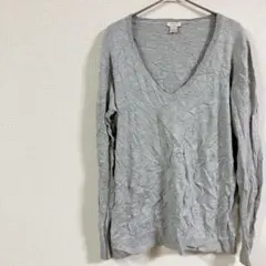 J.CREW グレー Vネック セーター 【M】