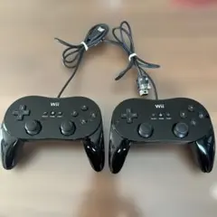 Wii クラシック　pro コントローラー 2個セット 黒
