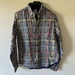 グラニフgraniph チェック柄　ダブルガーゼシャツ