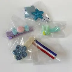 〈No.8〉ハンドメイド ヘアクリップ5点セット