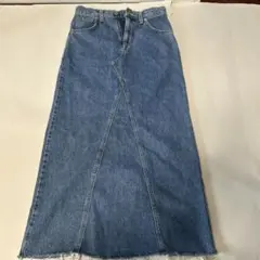 Lee デニムロングスカート フリンジ裾