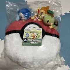 一番くじポッチャマ、ヒコザル、ナエトル、モンスターボール型