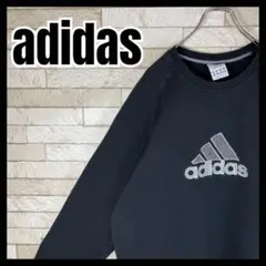 adidas スウェット 刺繍 センター パフォーマンス 山 ストリート 古着