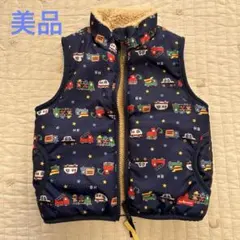 【ホットビスケッツ】美品★リバーシブル ダウンベスト サイズ90