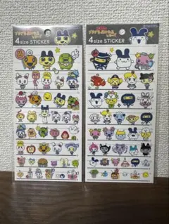最新たまごっちプチプチおみせっちシリーズ　4サイズステッカー　シール　2点セット