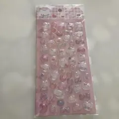 ボンボンドロップシール　未使用　ピンク　ウサギ　ネコ　イヌ