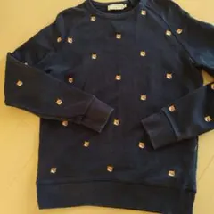 MAISON KITSUNÉ 刺繍　スウェット　 トレーナー XS　ネイビー