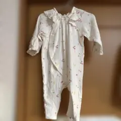 チェリー柄フリル付きロンパース 80cm