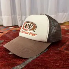 A&W All American Food メッシュキャップ ブラウン