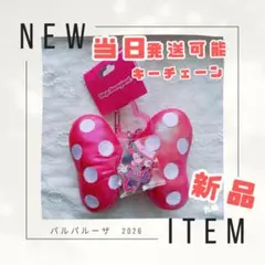 新品　キーチェーン ディズニー・パルパルーザ ミニーのファンダーランド　リボン