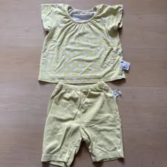 イエロー 水玉模様 ベビーパジャマ 95cm