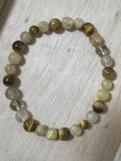 タイチンルチルクォーツ・タイガーアイ ブレスレット 数珠