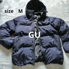 GU ネイビー フード付き 中わたジャケット