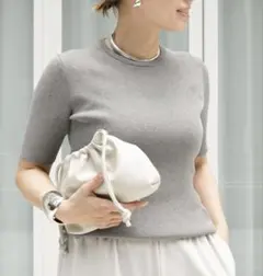 デミルクスビームス× SLOANEウール Tシャツ 佐藤佳菜子 グレー サイズ1