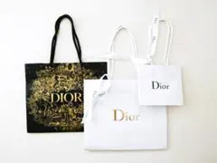 Dior　ショッパー　ショップ袋　ネイビー　白　3点セット