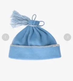 override ニット帽 水色