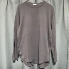 最終値下げ‼️ GU グレー ラウンド 長袖 Tシャツ ロンT Mサイズ