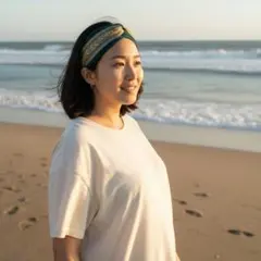 ヘアバンド グリーン 花柄 盛り ターバン ヘア レディース 6110HBのサムネイル