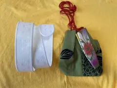 花柄 和装用バッグ ・衿芯
