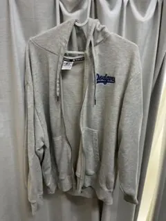 Dodgers グレー ジップアップパーカー