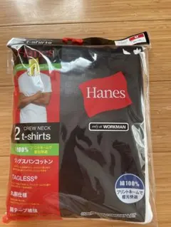 Hanes クルーネックTシャツ 2枚組 黒白Mサイズのサムネイル