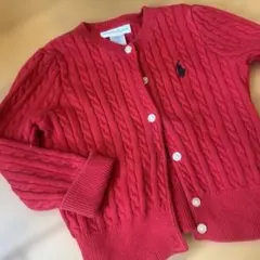Ralph Lauren レッド カーディガン 12M