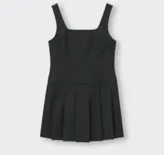 GU ローウエストプリーツジャンパードレスNTQ