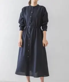 美品　アーバンリサーチ　バンドカラータックワンピース　ワンピース